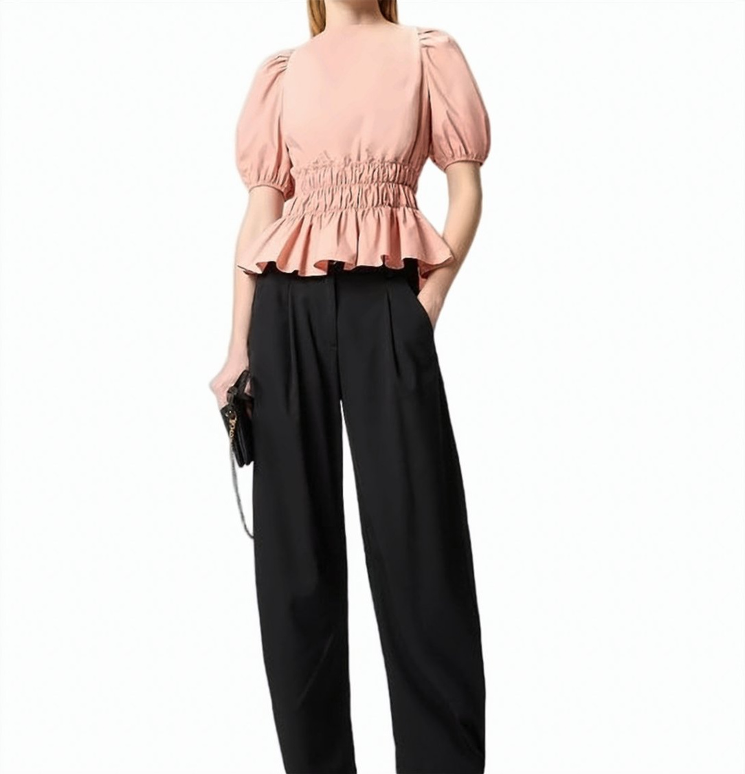 Pinko Joandra Cotton Poplin Crop Top Neutraal