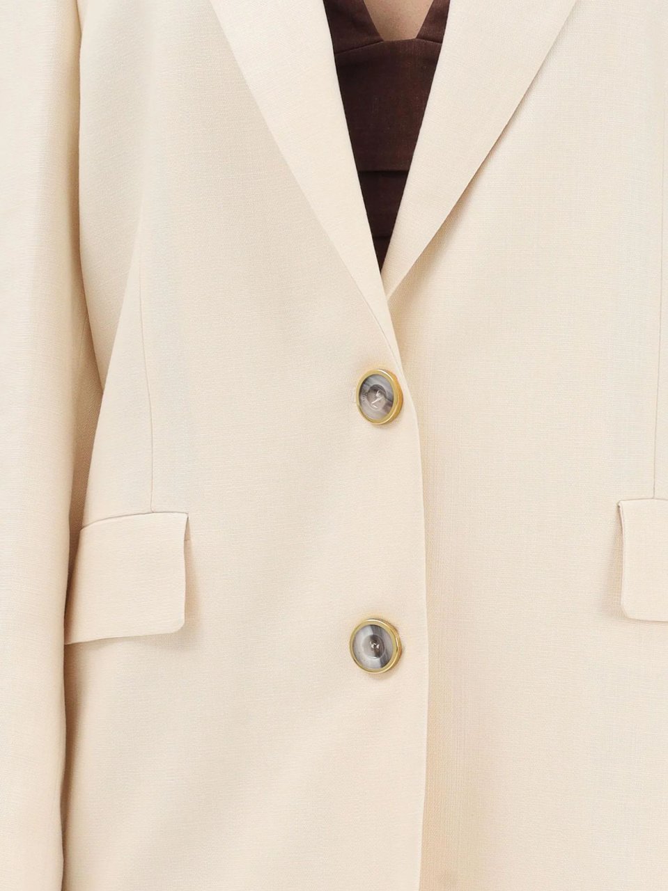 Pinko Tailored Notch Lapel Blazer Neutraal