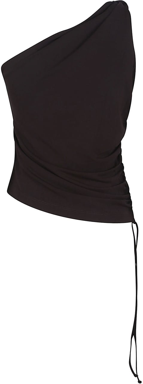 Pinko Kristel One Shoulder Top Brown Bruin