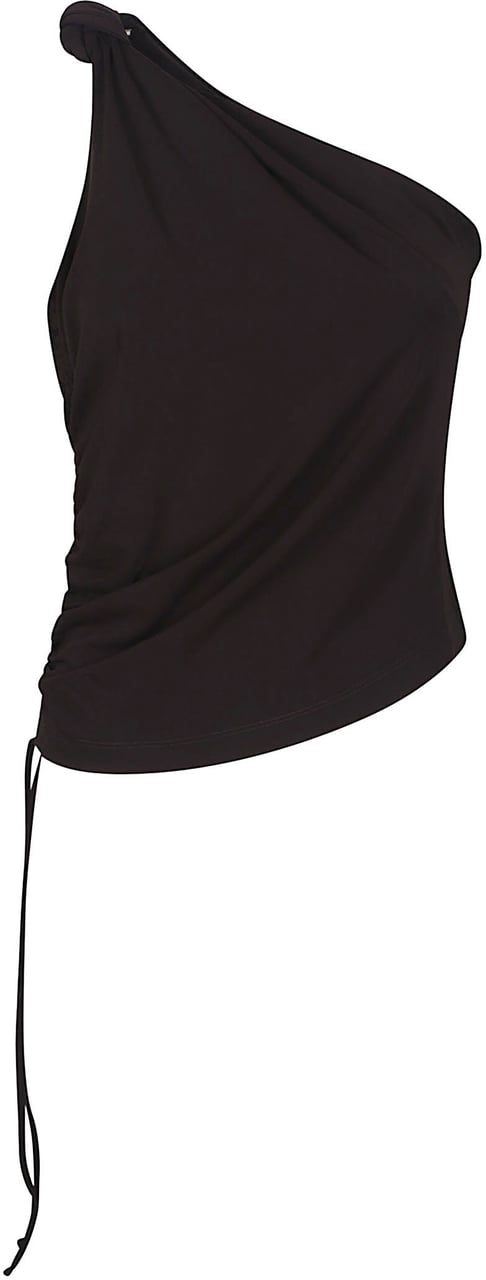 Pinko Kristel One Shoulder Top Brown Bruin