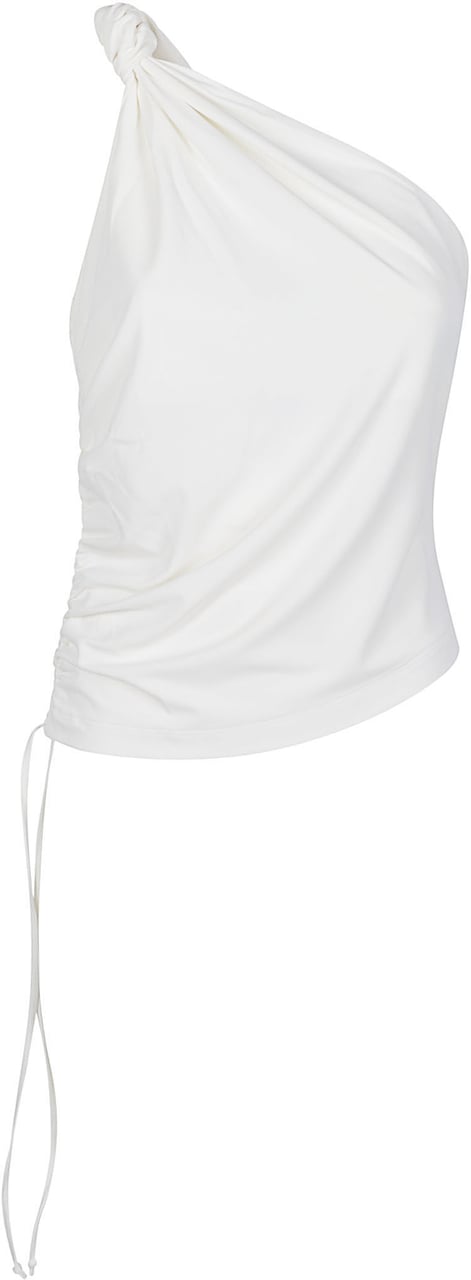 Pinko Kristel One Shoulder Top White Wit