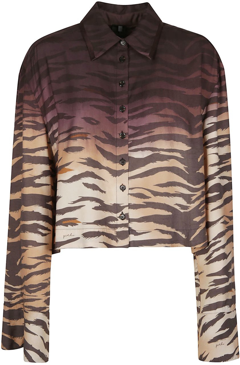 Pinko Cordelia Long Sleeve Shirt Brown Bruin