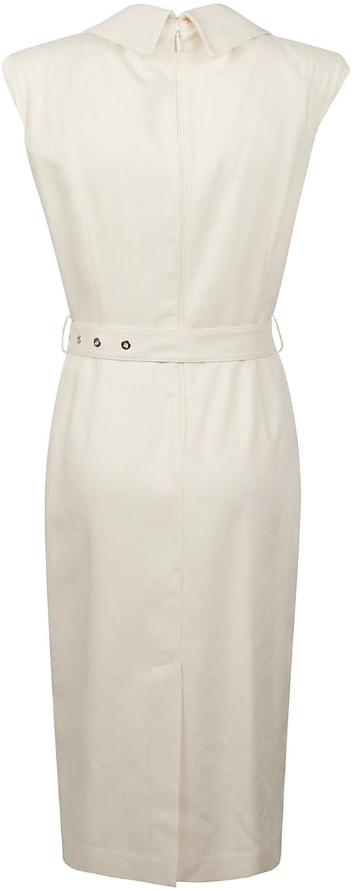 Pinko Amadine Midi Dress White Wit