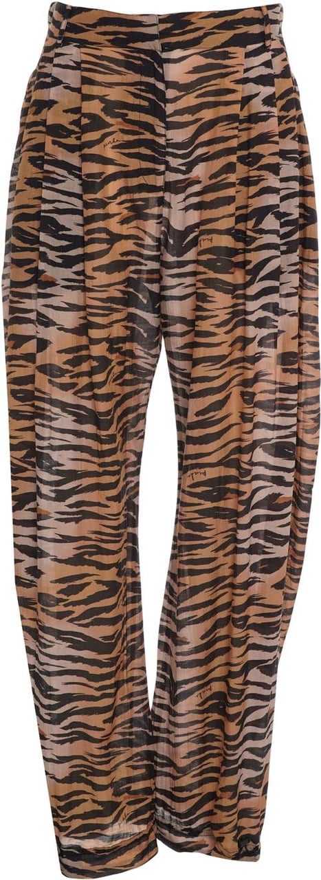 Pinko Cotton blend pants 'Lizbeth' Bruin