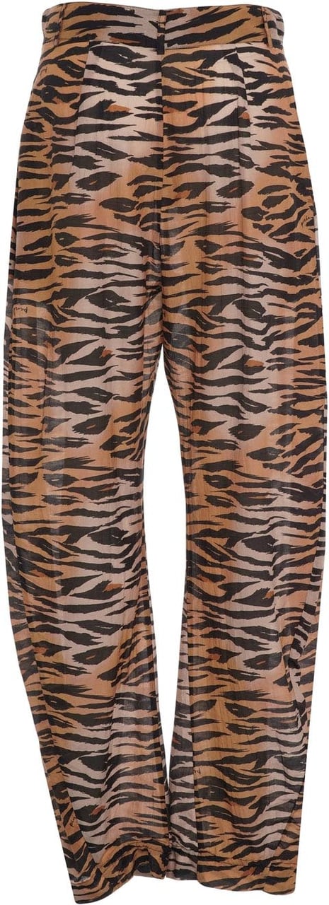 Pinko Cotton blend pants 'Lizbeth' Bruin