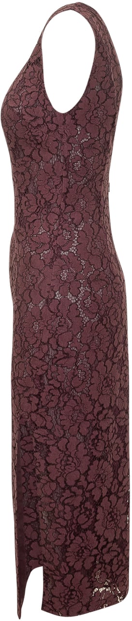 Pinko Abito lungo in pizzo Drupa Maroon