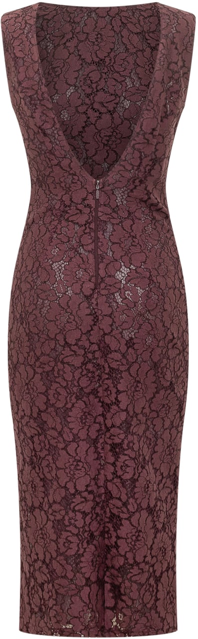 Pinko Abito lungo in pizzo Drupa Maroon