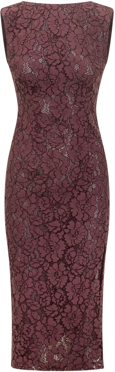 Pinko Abito lungo in pizzo Drupa Maroon