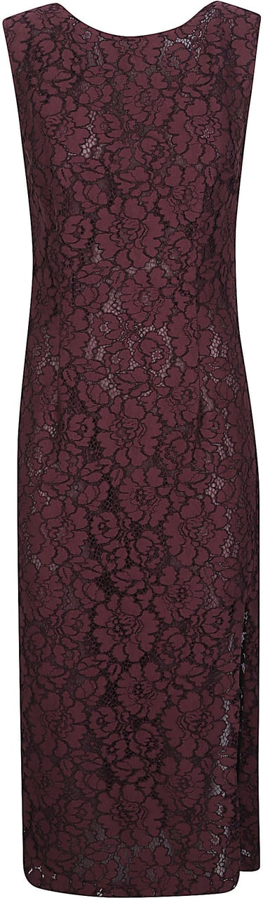 Pinko Drupa Midi Dress Red Rood