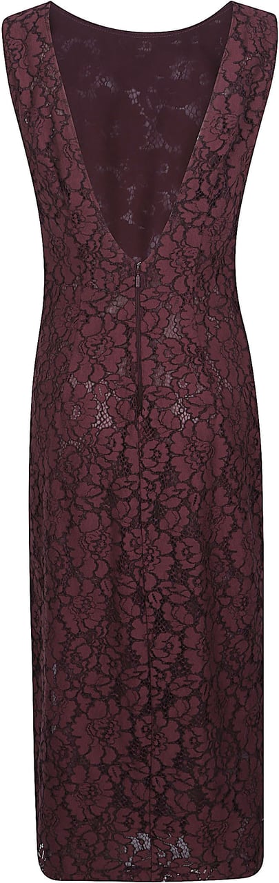 Pinko Drupa Midi Dress Red Rood