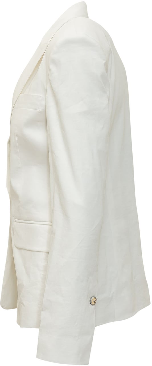 Pinko Giacca in Lino Monopetto Wit