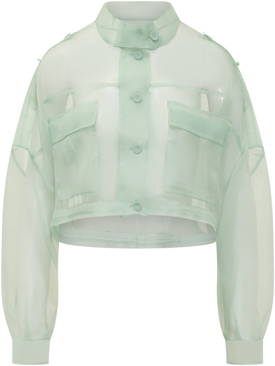 Pinko Caban Longan in Organza Corto Lime