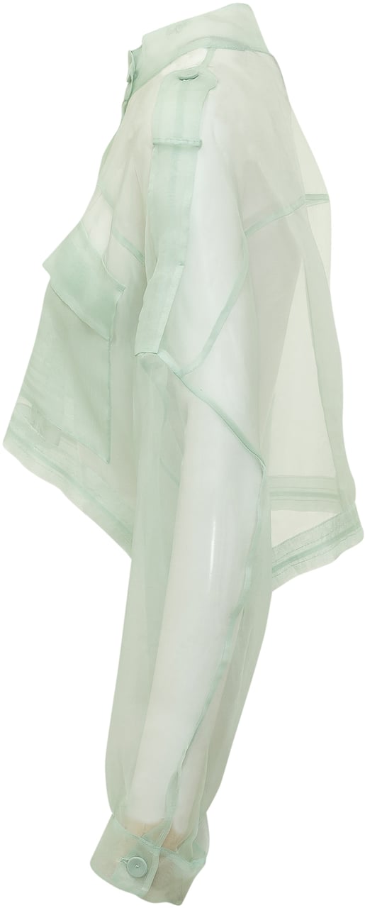 Pinko Caban Longan in Organza Corto Lime