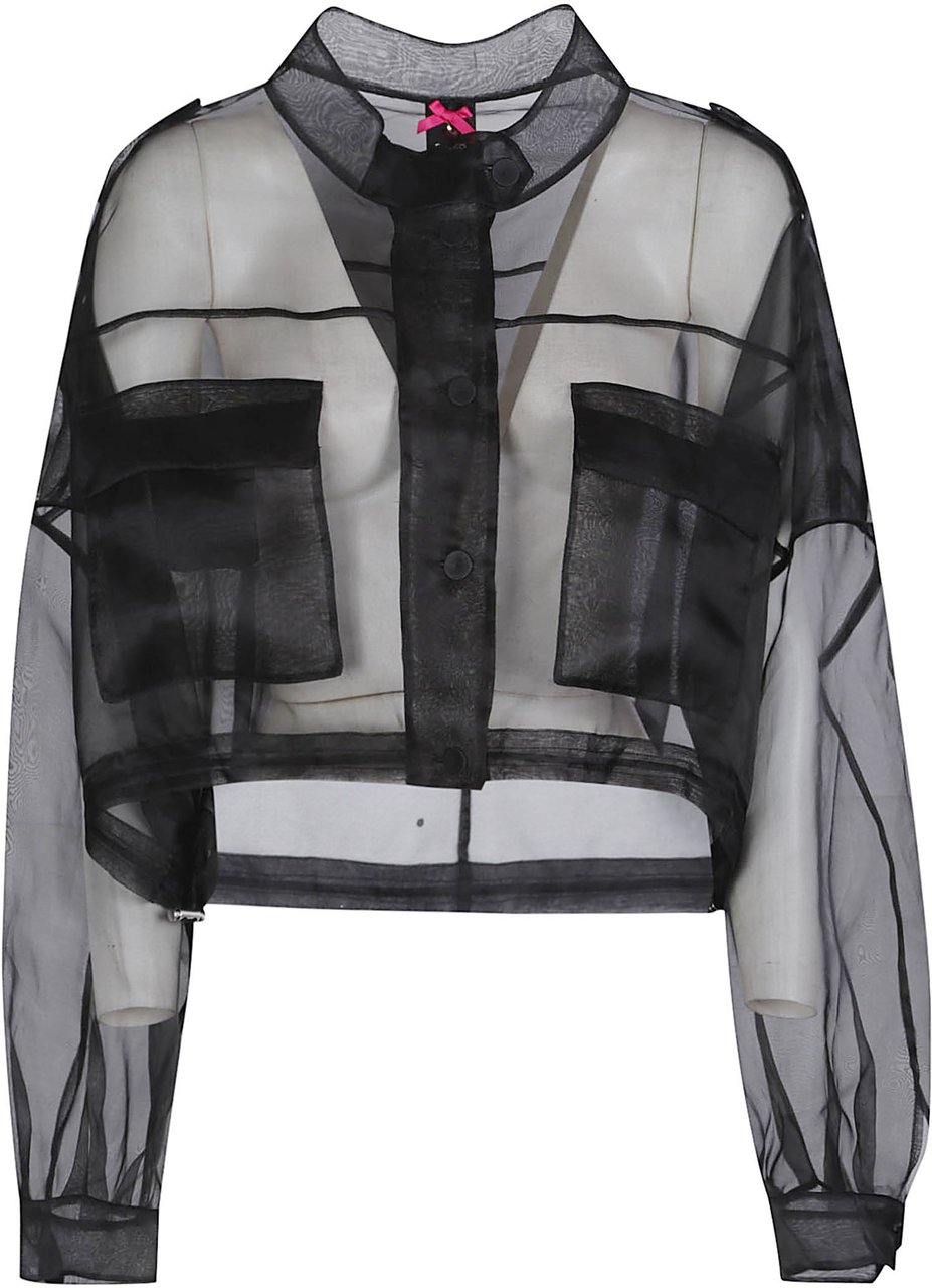 Pinko Longan Caban Black Zwart