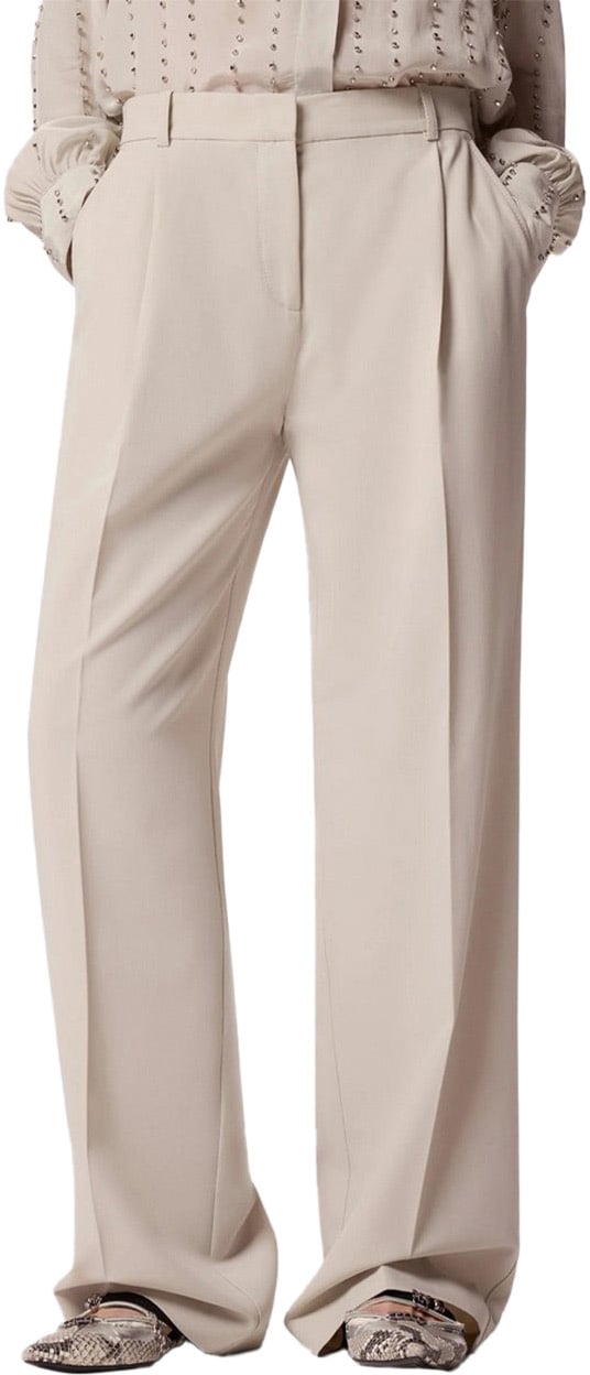 Pinko Trousers Gray Grijs