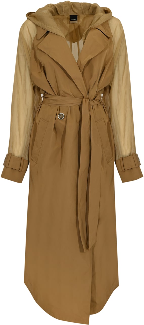 Pinko Coats Marrone Chiaro Bruin
