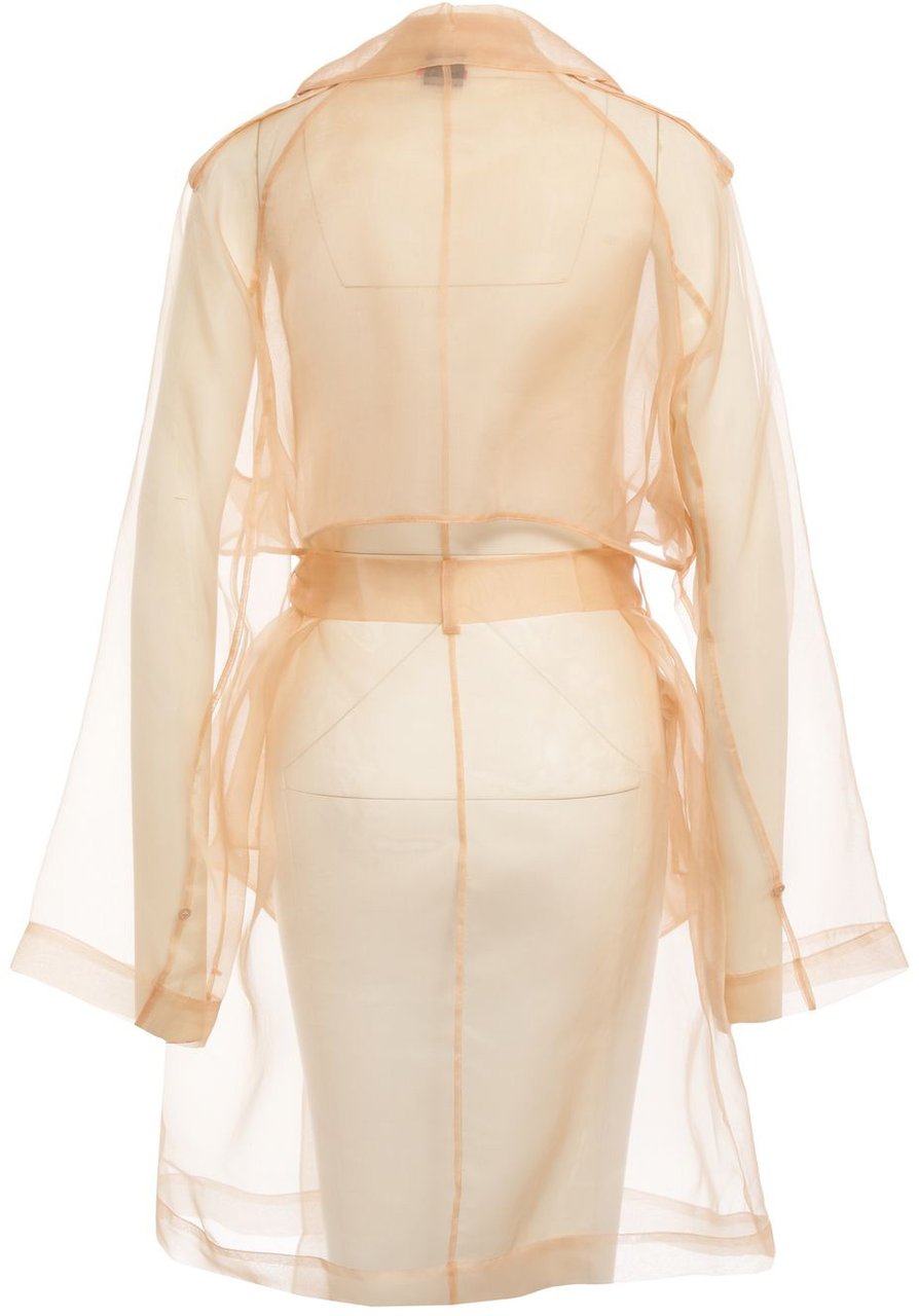 Pinko Silk organza trenchcoat 'Cocco' Roze