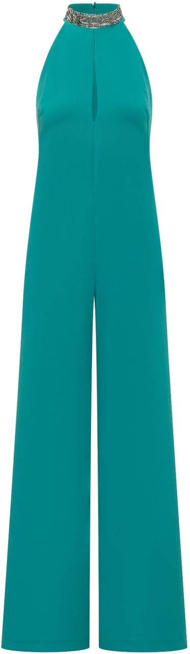 Pinko Tuta Dragon Fruit con Scollo Halter Groen