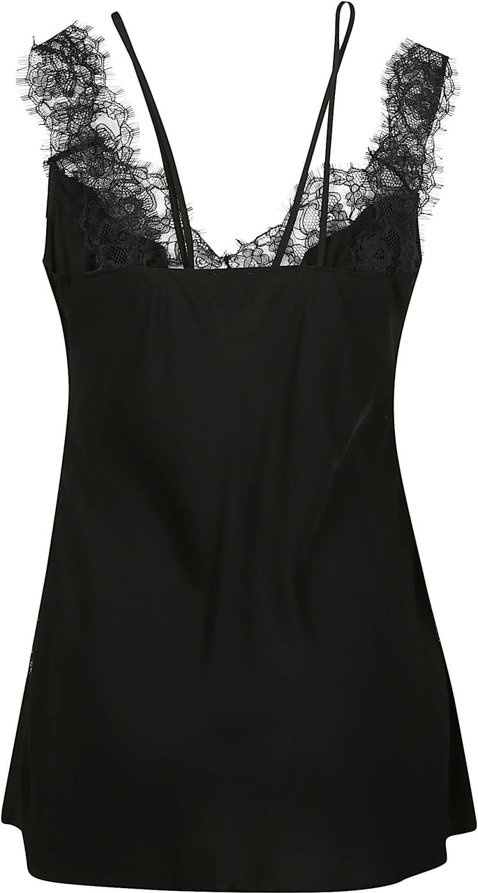 Pinko Lydia V Neck Top Black Zwart