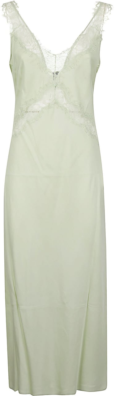 Pinko Anise Long Dress Green Groen