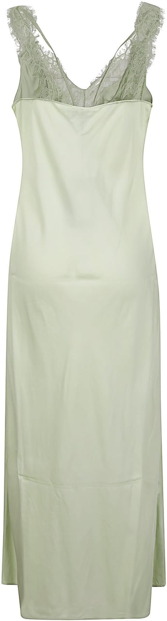 Pinko Anise Long Dress Green Groen