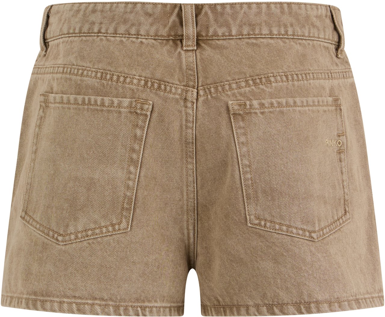 Pinko Denim shorts with studs Beige