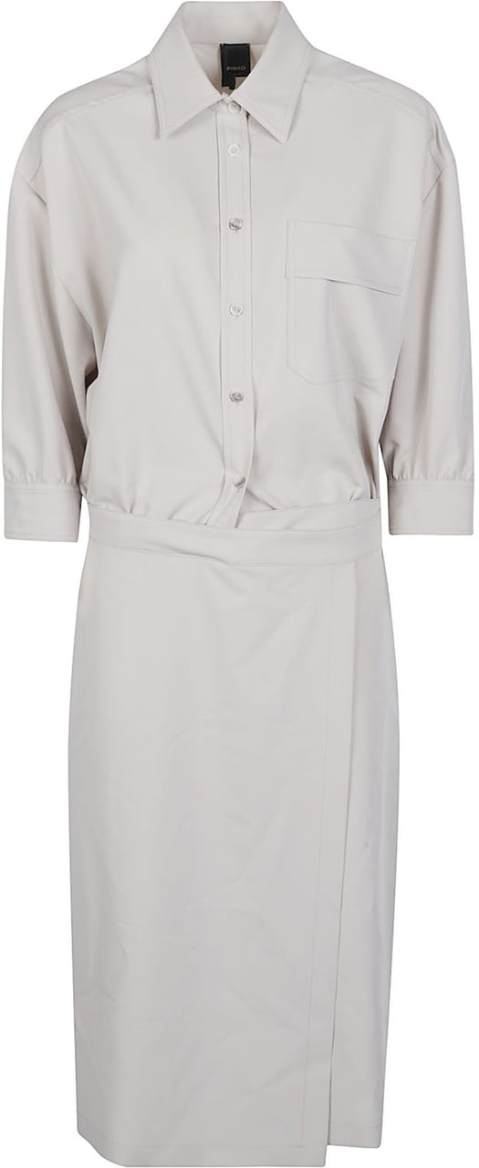 Pinko Ariane Midi Dress Grey Grijs