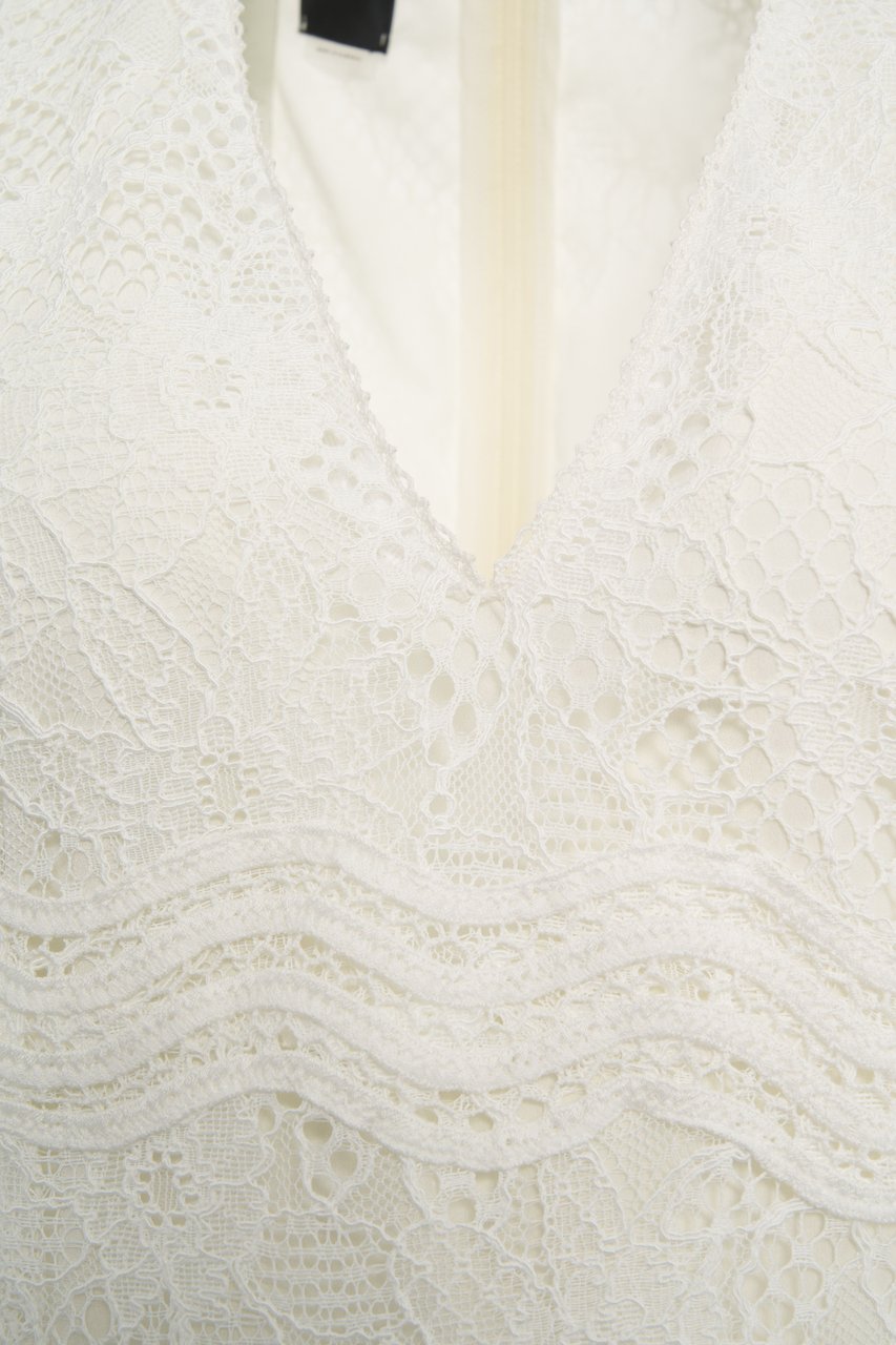 Pinko Lace maxi dress Wit