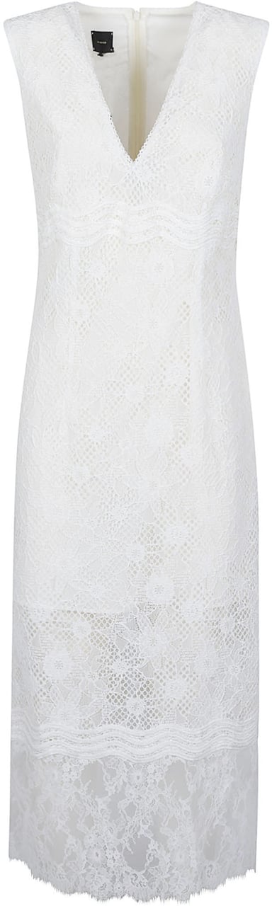 Pinko Audrey Midi Dress White Wit