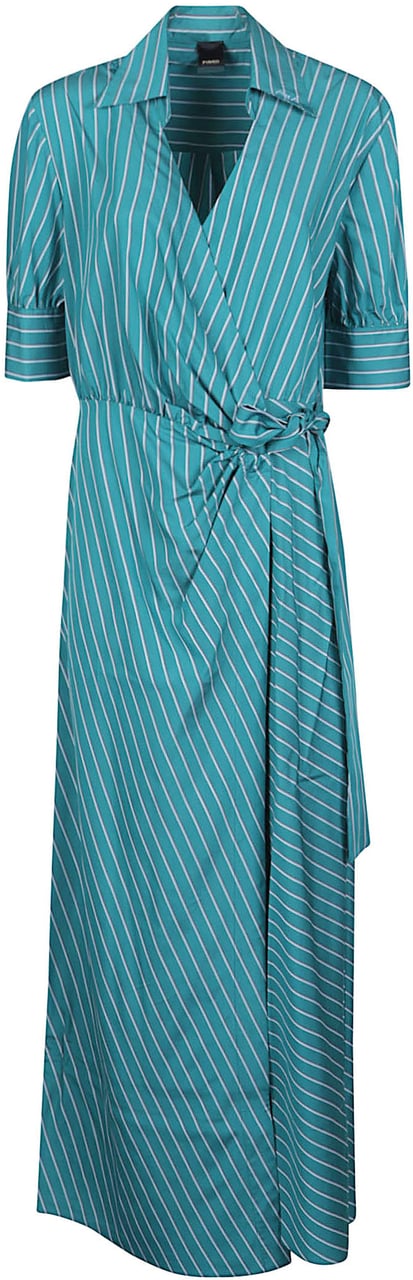 Pinko Alexandra Long Dress Green Groen