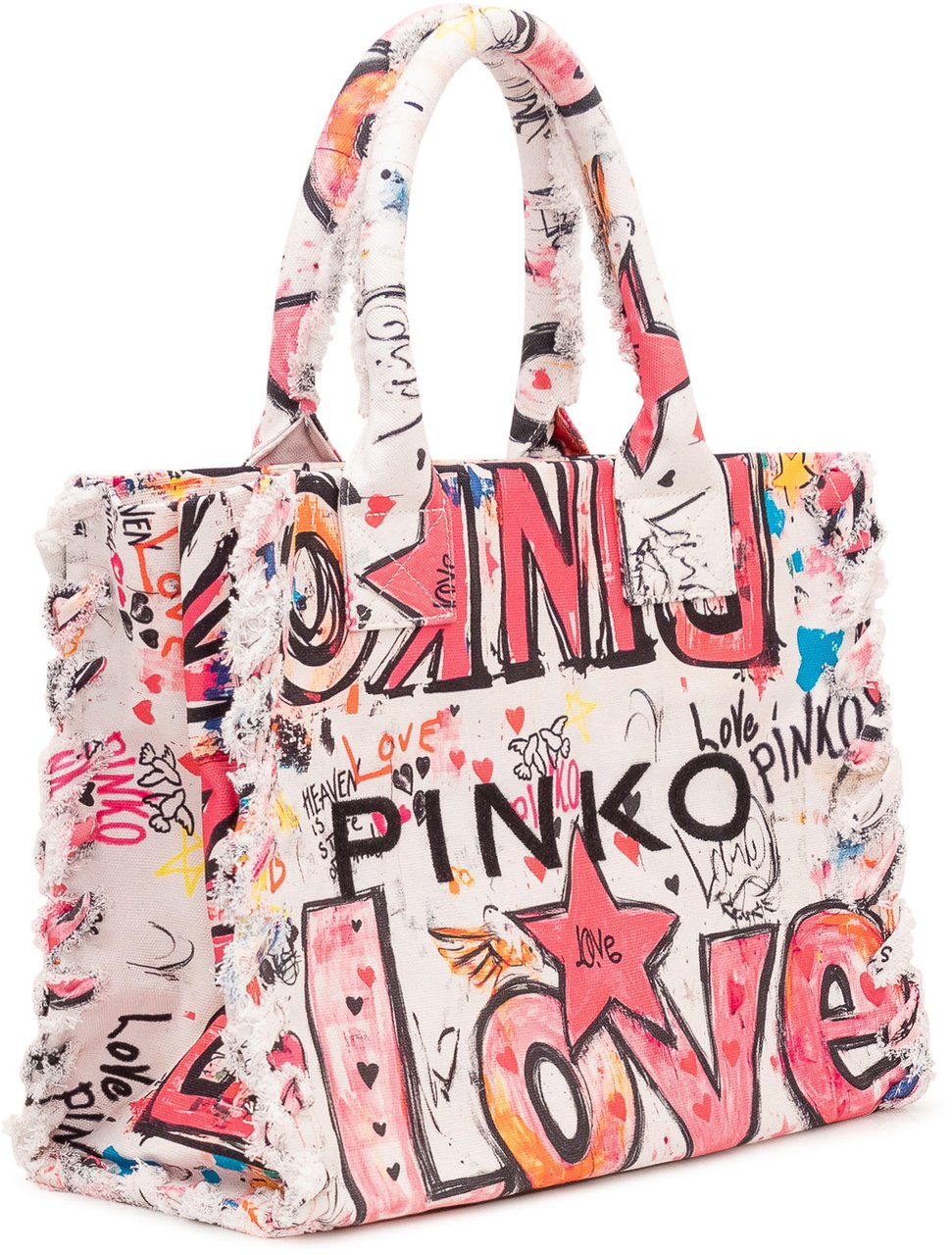 Pinko Borsa Shopper in Canvas con Stampa Wit