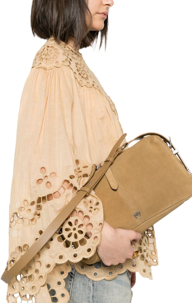 Pinko Bags Verde Canguro-Old Silver Beige
