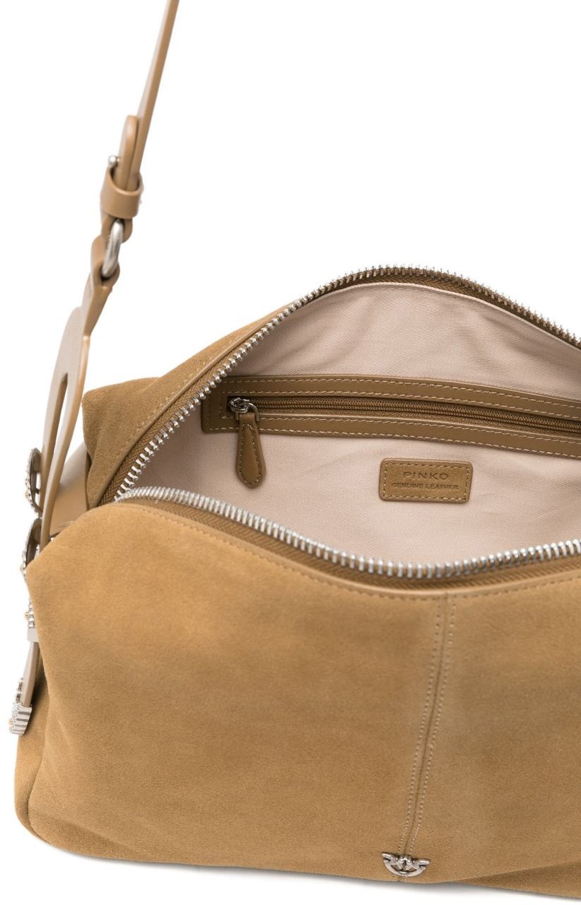 Pinko Bags Verde Canguro-Old Silver Beige