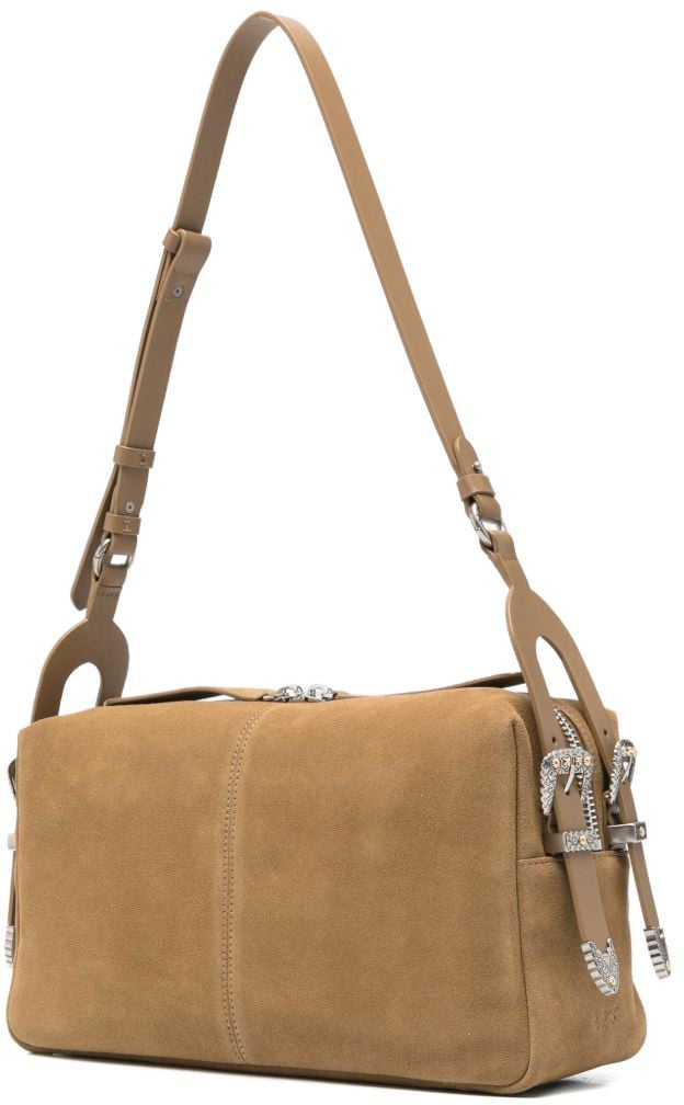Pinko Bags Verde Canguro-Old Silver Beige