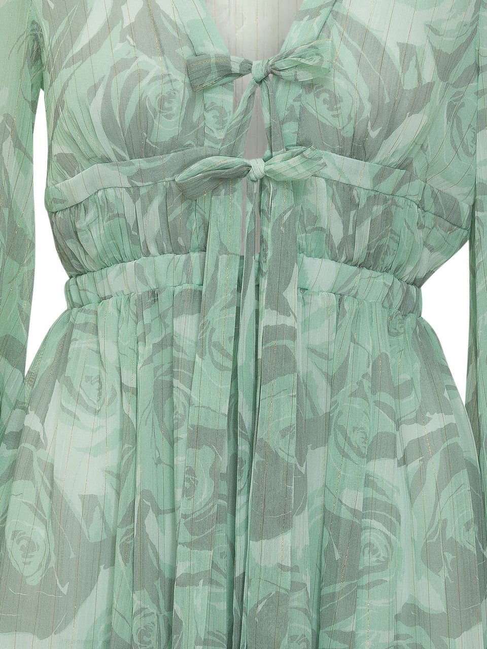 Pinko Abito Corto con Scollo a V e Coulisse Lime