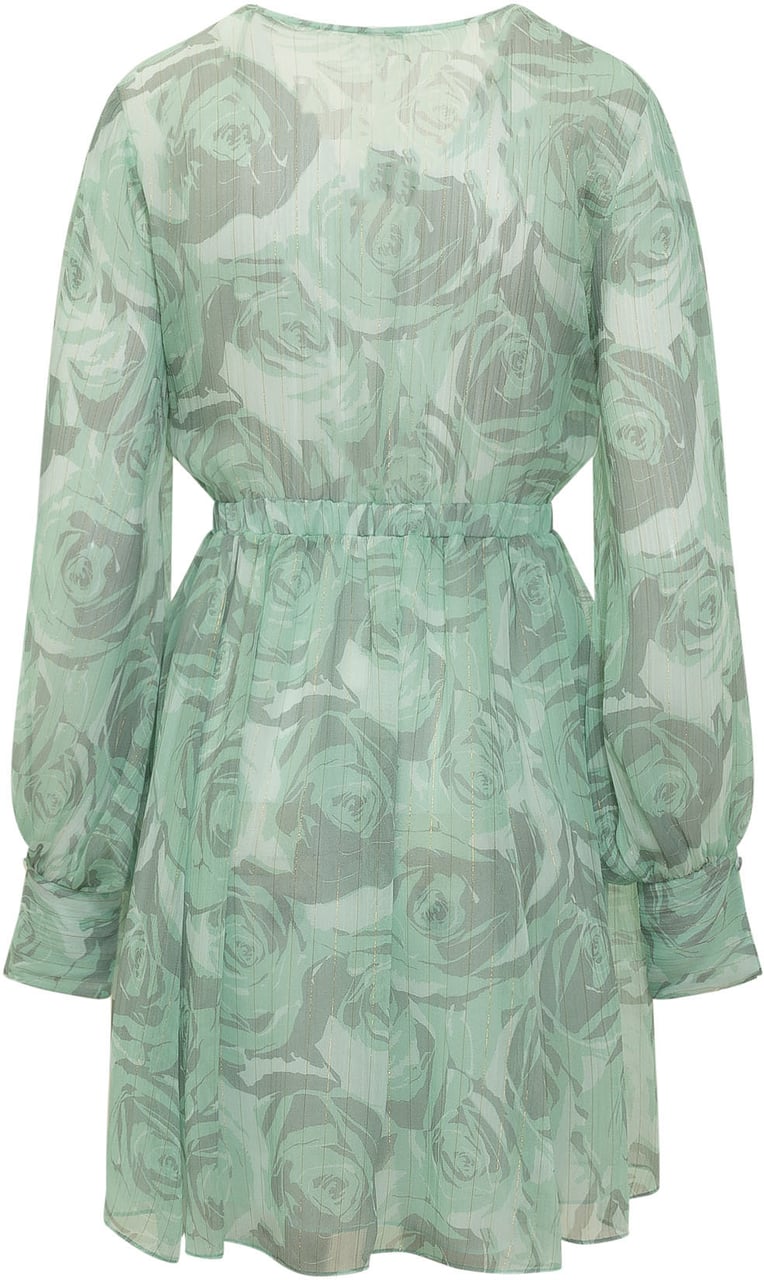 Pinko Abito Corto con Scollo a V e Coulisse Lime