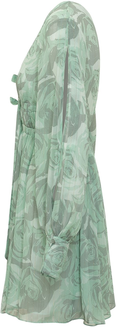 Pinko Abito Corto con Scollo a V e Coulisse Lime