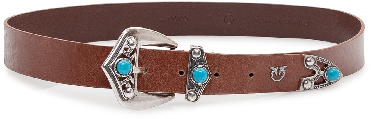 Pinko Cintura con Fibbia Decorata e Inserti Bruin