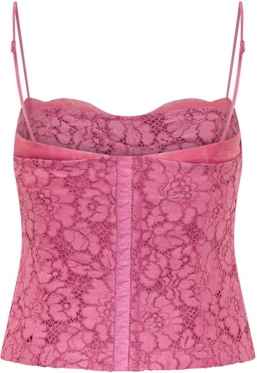 Pinko Bustino in Pizzo con Spalline Roze