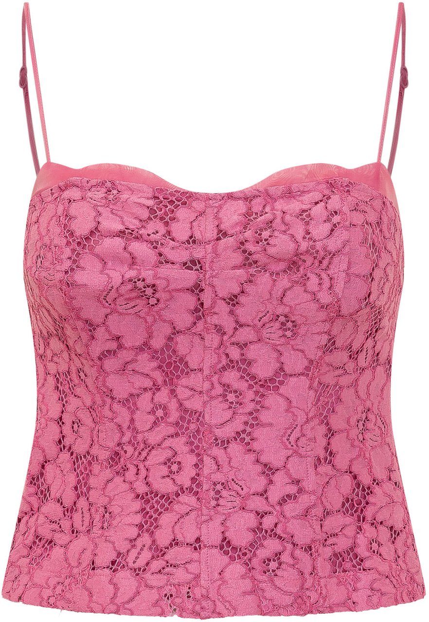Pinko Bustino in Pizzo con Spalline Roze