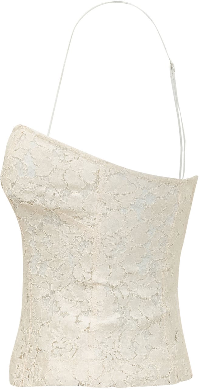 Pinko Bustino in Pizzo con Spalline Wit