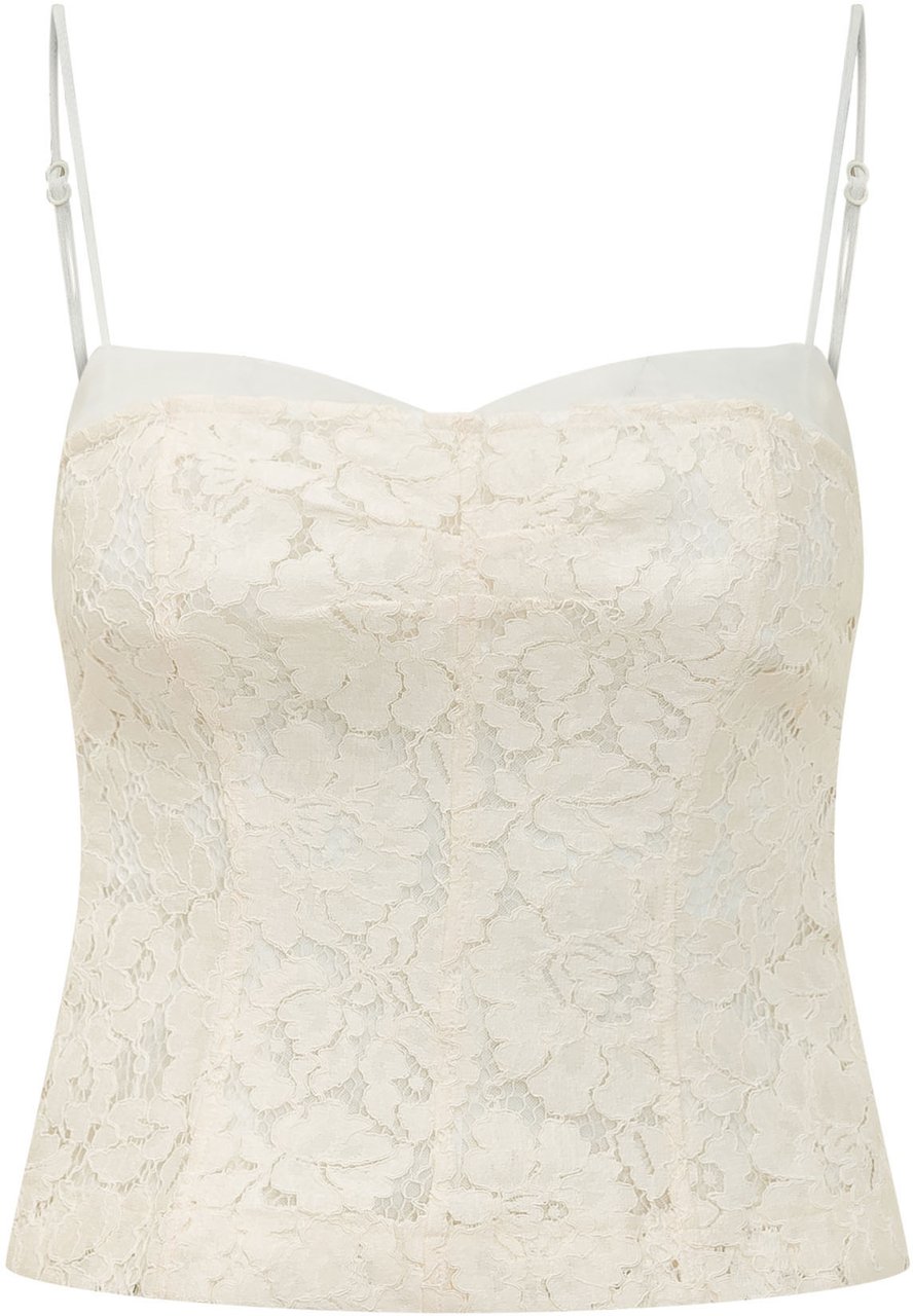Pinko Bustino in Pizzo con Spalline Wit