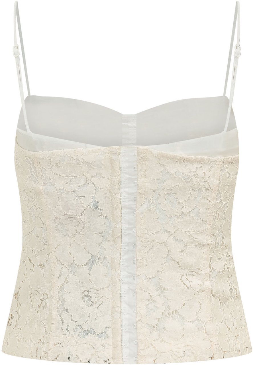 Pinko Bustino in Pizzo con Spalline Wit