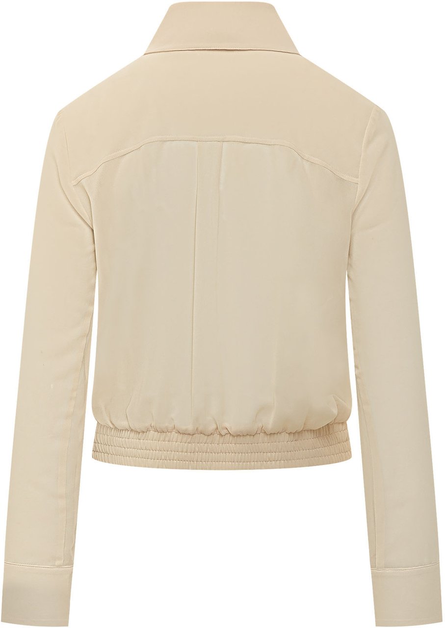 Pinko Camicia con Dettaglio Gioiello al Colletto Wit