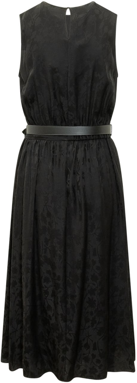 Pinko Abito Caserta Smanicato con Cintura e Motivo Jacquard Zwart