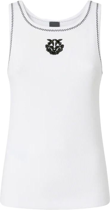 Pinko Top Bianco/Nero Wit