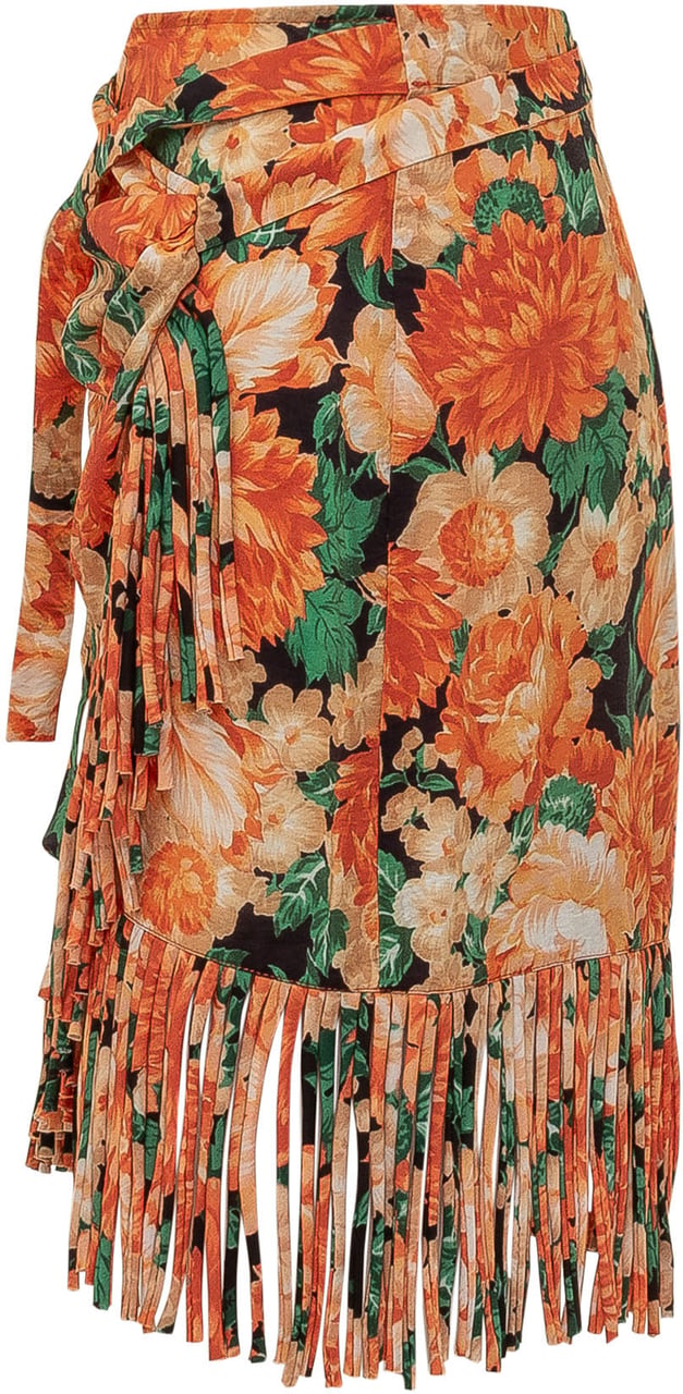 Pinko Gonna Nuoro con Linea Ampia e Vita Alta Oranje