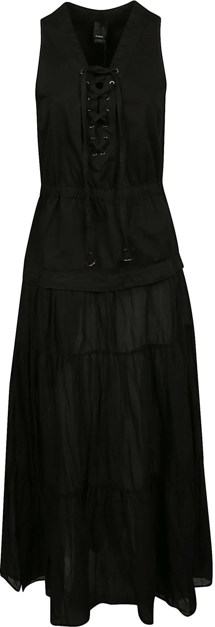 Pinko Casarsa Long Dress Black Zwart