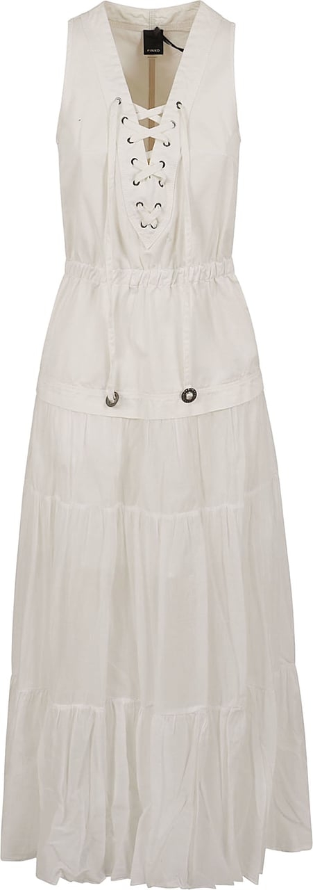 PINKO CASARSA ABITO VOILE E GABARDIN Wit