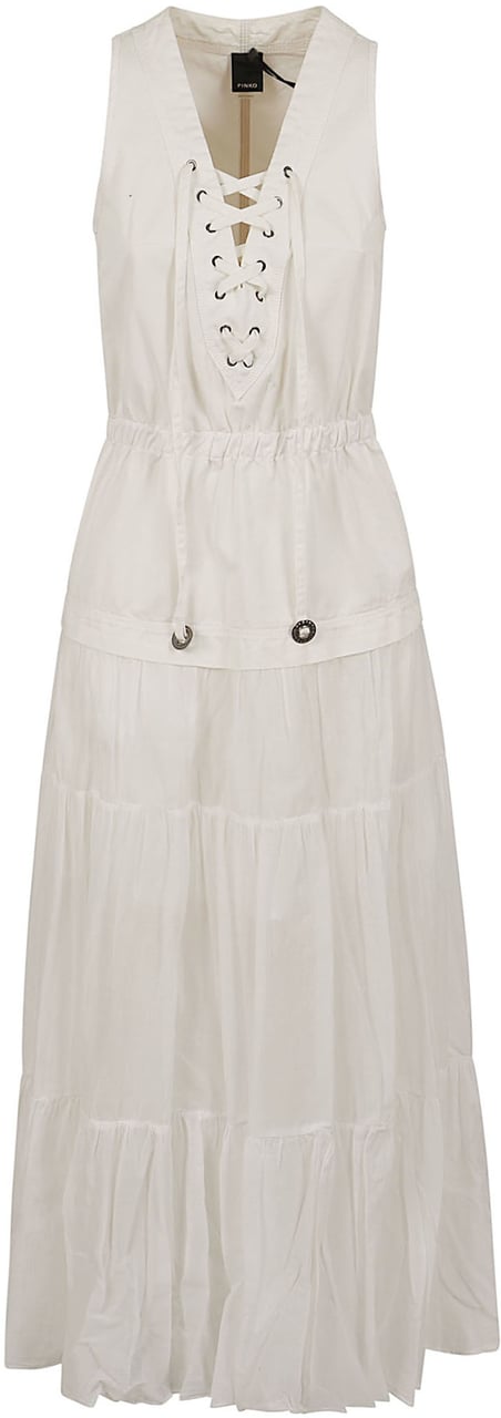 PINKO CASARSA ABITO VOILE E GABARDIN Wit